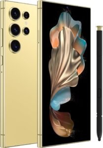 C24 Ultra 5G Unlocked Cell Phone,8+512GB Memory Android Phone,108MP Zoom Camera, Android 14 Smartphone,Build in G Pen, 6.8“ HD Screen,6800mAh Battery Life, Dual SIM/Face ID/GPS(Titanium yellow)