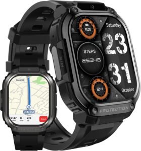 MIDDOW Smart Watch for Men (4G LTE + WiFi + GPS), 2.13" AMOLED Display, Independent SIM Card (Answer/Make Call), Fitness Tracker & Health Monitor, 16GB Storage 1000mAh, Compatible with iOS & Android