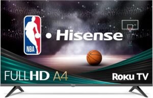 Hisense 40-Inch Class A4 Series FHD 1080p Smart Roku TV with Alexa Compatibility (40A4NR, 2024 Model) - Dolby Audio, Slim Bezel Design, Google Assistant