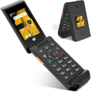 CAT S22 Smart Flip Phone Unlocked (16GB) 2.8" Touchscreen Rugged Cell Phone Android 11, IP68 Water Resistant, T-Mobile 4G LTE GSM Single Nano Slot,Compatible with T-Mobile(New)