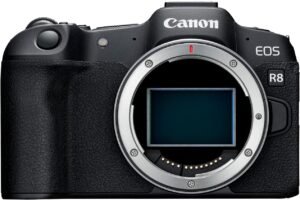 Canon EOS R8 Mirrorless Camera (Body Only), Full-Frame Hybrid Camera, 24.2 Megapixel CMOS Image Sensor, 4K Video, Content Creator Camera, Black